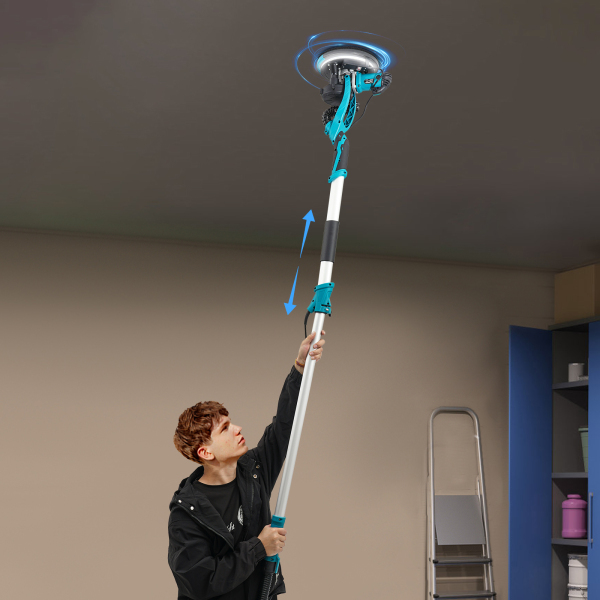 Ponceuse électrique pour plafond et mur avec extracteur de poussière, ponceuse à cloison sèche à vitesse variable, ponceuse électrique sans poussière pour cloison sèche