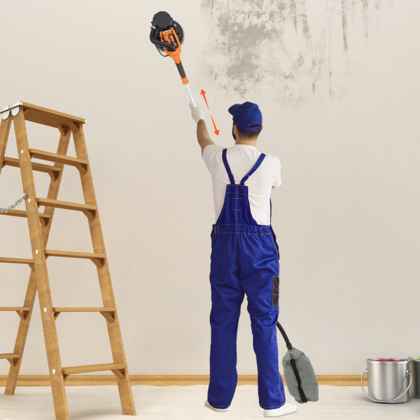 Ponceuse électrique pour plafond et mur 750 W 2,2 m avec extracteur de poussière, ponceuse pour cloisons sèches à vitesse variable, ponceuse électrique pour cloisons sèches sans poussière