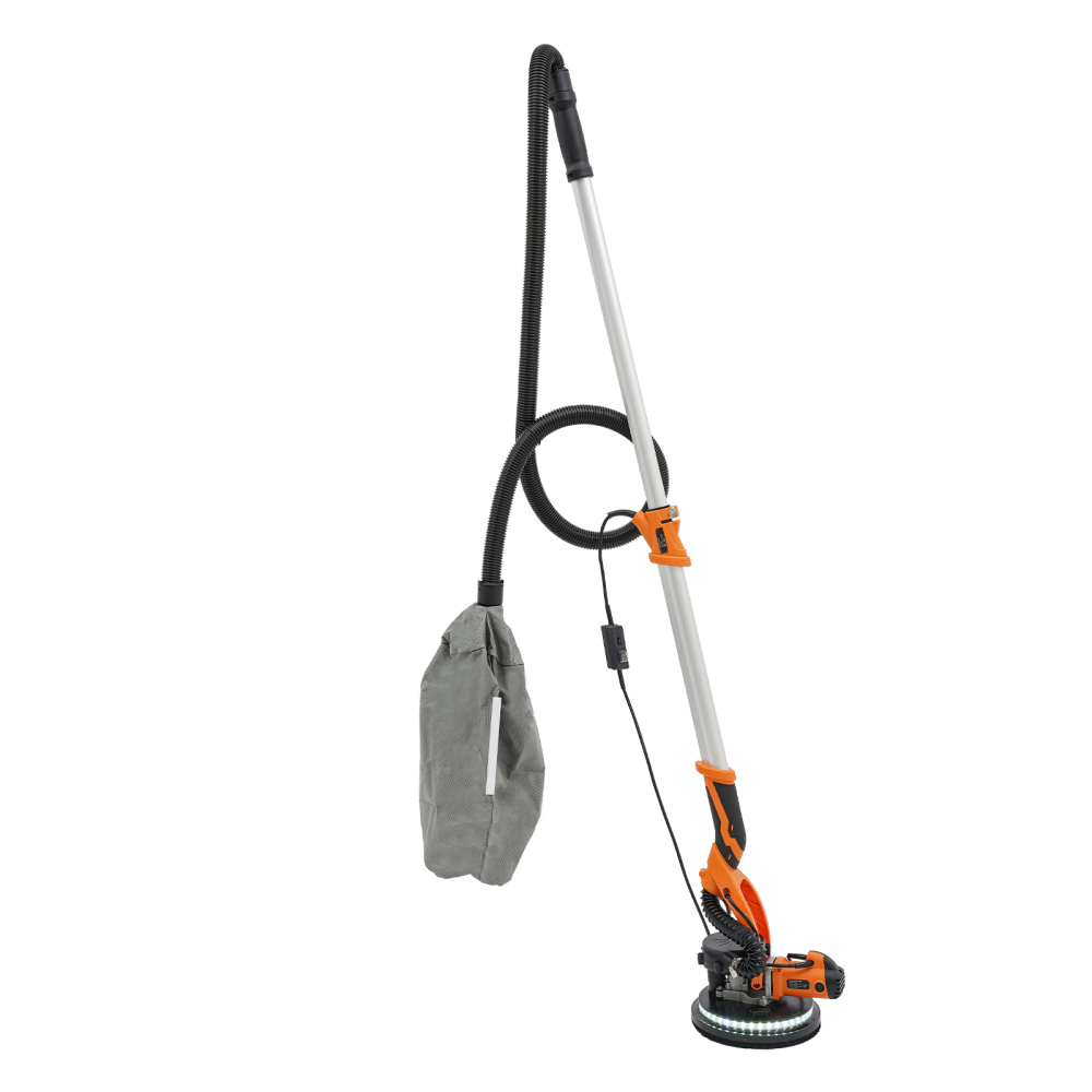 Ponceuse électrique pour plafond et mur 750 W 2,2 m avec extracteur de poussière, ponceuse pour cloisons sèches à vitesse variable, ponceuse électrique pour cloisons sèches sans poussière