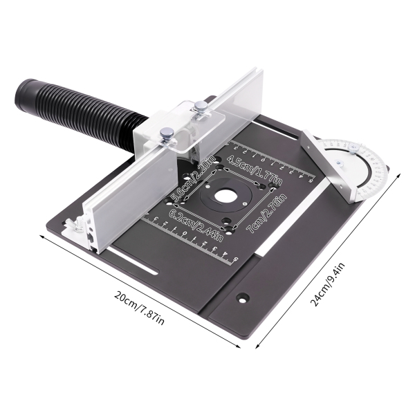 Plaque d'insertion pour table de toupie, plateau de toupie en bois en alliage d'aluminium, outils d'ébarbage, 24*20cm Plaque d'insertion pour table de toupie, plateau de toupie en bois en alliage d'aluminium, outils d'ébarbage, 24*20cm