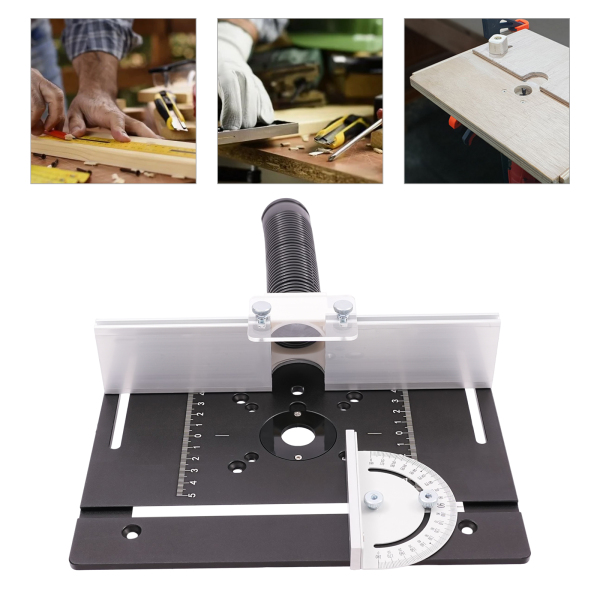 Plaque d'insertion pour table de toupie, plateau de toupie en bois en alliage d'aluminium, outils d'ébarbage, 24*20cm