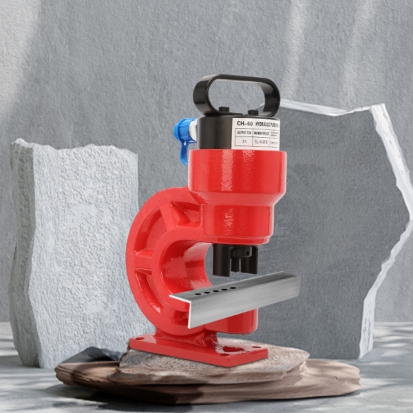 Poinçonneuse hydraulique CH-60, conception à retour d'huile unique, 4 matrices, rouge