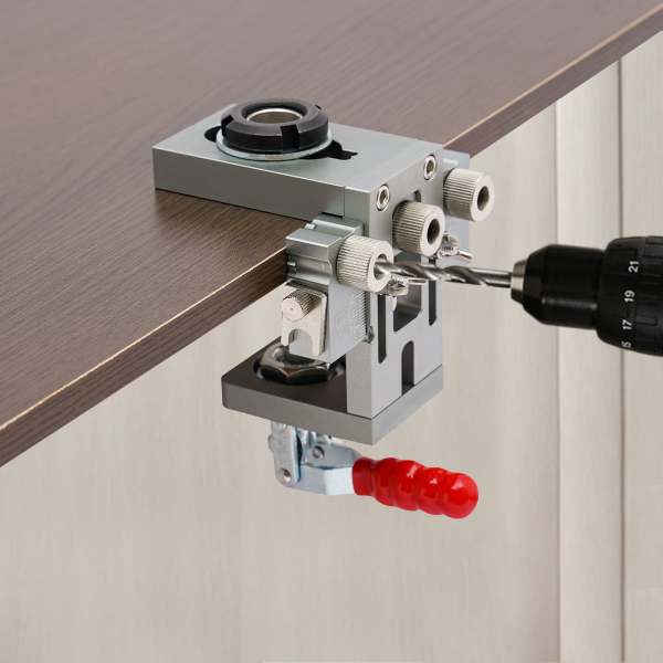 Gabarit de perçage de trou de poche 3 en 1 - Épaisseur d'usinage : 10-30 mm - Foret (0,2/0,31/0,39