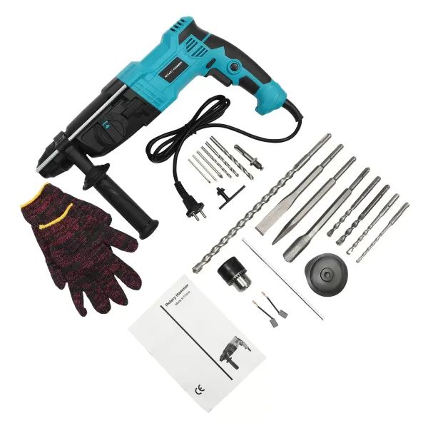 Marteau perforateur 800 W, foret 26 mm, puissance de perçage avec marteau de démolition dans le béton Marteau perforateur 800 W, foret 26 mm, puissance de perçage avec marteau de démolition dans le béton