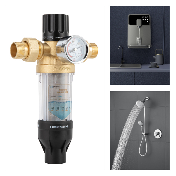 Filtre fin réutilisable, filtre à eau du robinet (manomètre de 1/2 pouce pour les raccords flexibles)
