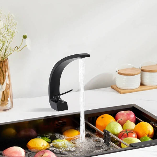 Robinet de salle de bain à levier unique pour lavabo de salle de bain eau froide et chaude Robinet de salle de bain à levier unique pour lavabo de salle de bain eau froide et chaude