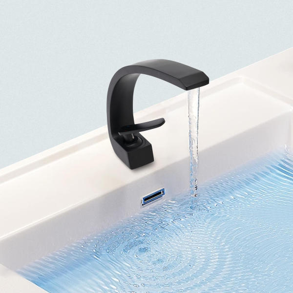 Robinet de salle de bain à levier unique pour lavabo de salle de bain eau froide et chaude