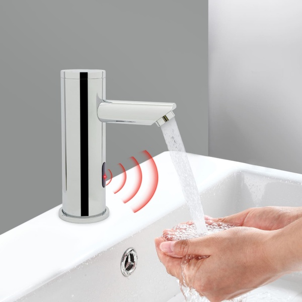 Robinet de salle de bain automatique chaud/froid avec capteur infrarouge