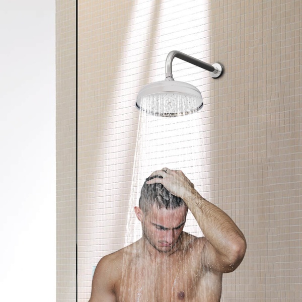 Pommeau de douche en acier inoxydable, pomme de douche en acier inoxydable 304 de 8 pouces, pomme de douche à effet de pluie, pomme de douche antique, douche à effet de pluie, 20x20 cm