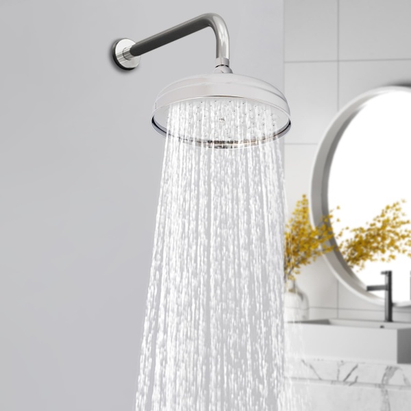 Pommeau de douche en acier inoxydable, pomme de douche en acier inoxydable 304 de 8 pouces, pomme de douche à effet de pluie, pomme de douche antique, douche à effet de pluie, 20x20 cm
