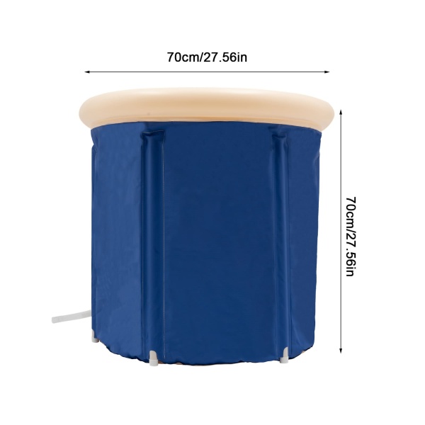Baignoire gonflable pliable - Pour adulte de moins de 180 cm - Bleu