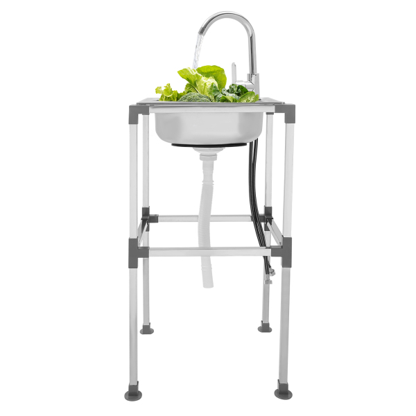 Kitchen Sink, Stainless Steel Kitchen Sink, Freestanding Sink, 42*37*75cm, Silver