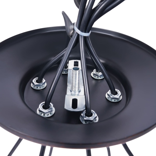 Ampoule à LED en fer - Détails de la lampe E27 rétro en métal - 6 roues - Design Loft Hanging