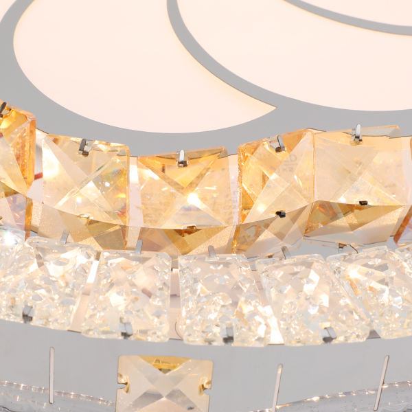 K9 Glass Ceiling Lamp, Dimmable Ceiling Lamp, 3 Shades Ceiling Lamp with remote control