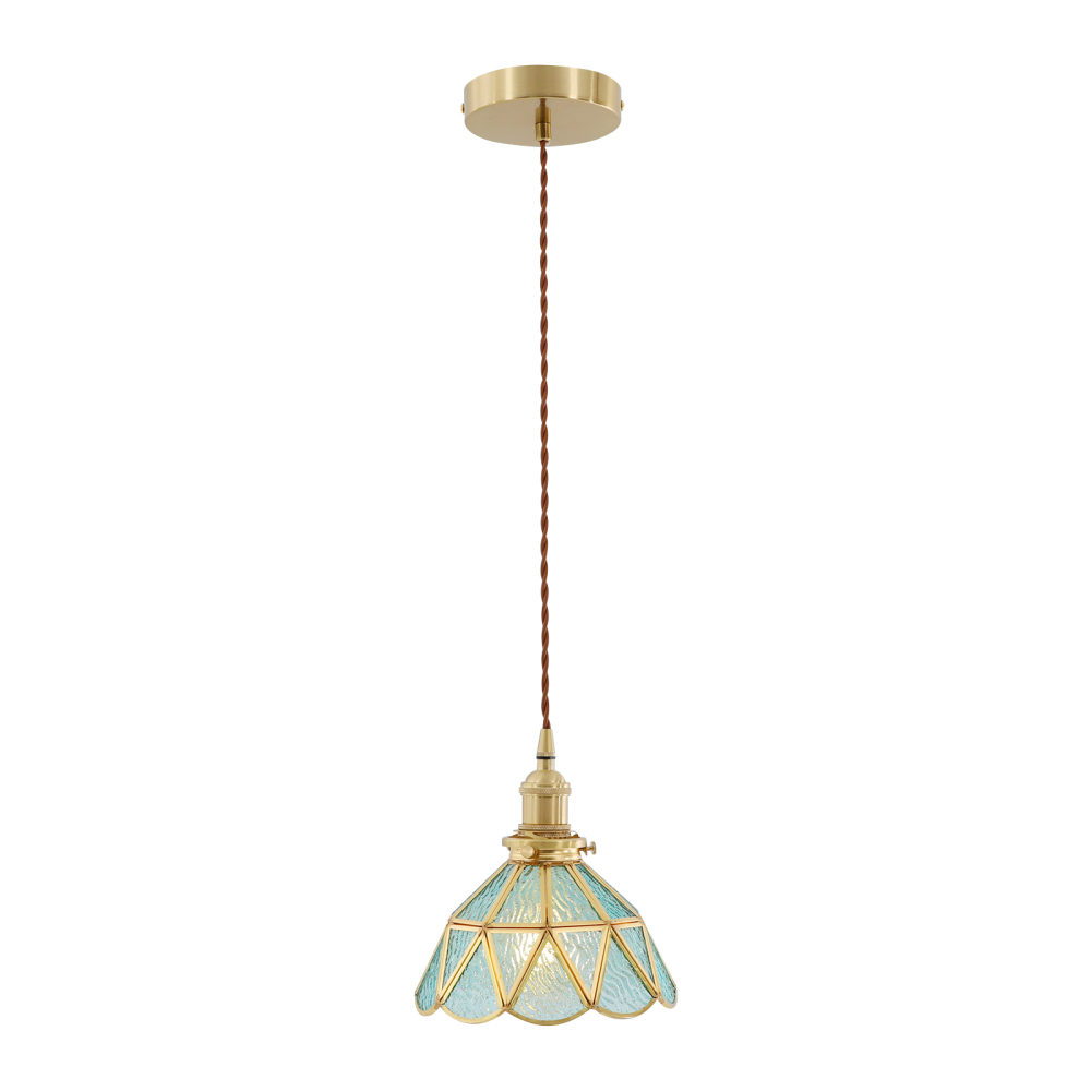 Suspension moderne, plafonnier, réglable en hauteur, convient pour salle à manger, cuisine, îlot, couloir, cuisine, E27, bleu lac