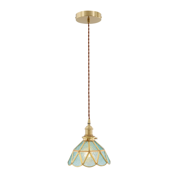 Suspension moderne, plafonnier, réglable en hauteur, convient pour salle à manger, cuisine, îlot, couloir, cuisine, E27, bleu lac