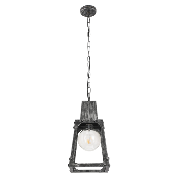 Lustres de ferme pour salle à manger, luminaire rustique pour îlot de cuisine, luminaire suspendu linéaire à 1 lumière, plafonnier carré en métal