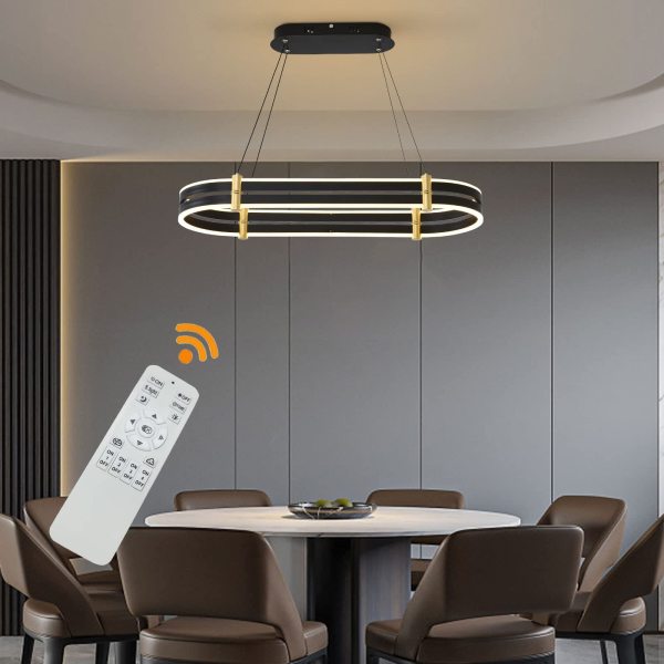 Plafonnier LED moderne, Lustre moderne et réglable avec télécommande, lustre de haute température de couleur pour salle à manger, salon Plafonnier LED moderne, Lustre moderne et réglable avec télécommande, lustre de haute température de couleur pour salle à manger, salon