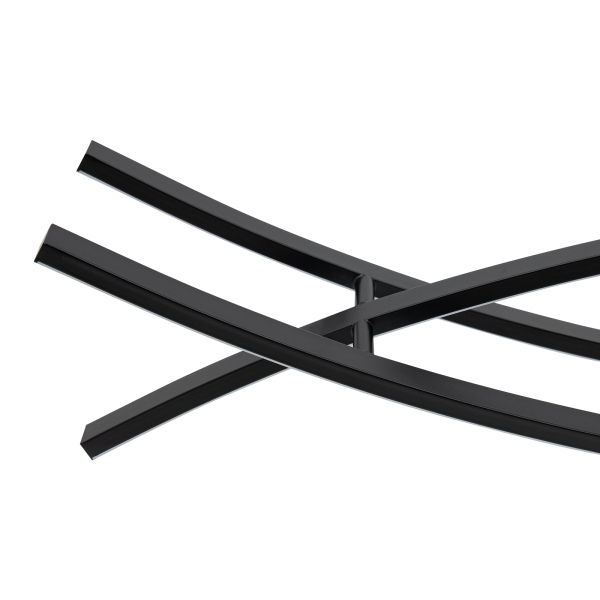 Lustre LED à ligne incurvée minimaliste, suspension linéaire, lustre LED à intensité variable, idéal pour l'îlot de cuisine, la salle à manger, le salon, la chambre à coucher