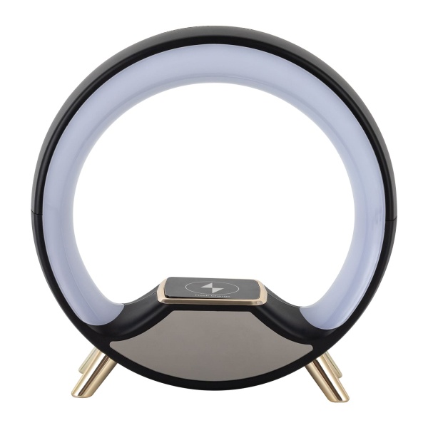 Lampe de table LED, lampe de chevet portable et rechargeable, lampe d'ambiance avec haut-parleur Bluetooth (noir)