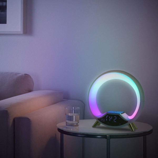 Lampe de table LED, lampe de chevet portable et rechargeable, lampe d'ambiance avec haut-parleur Bluetooth Lampe de table LED, lampe de chevet portable et rechargeable, lampe d'ambiance avec haut-parleur Bluetooth