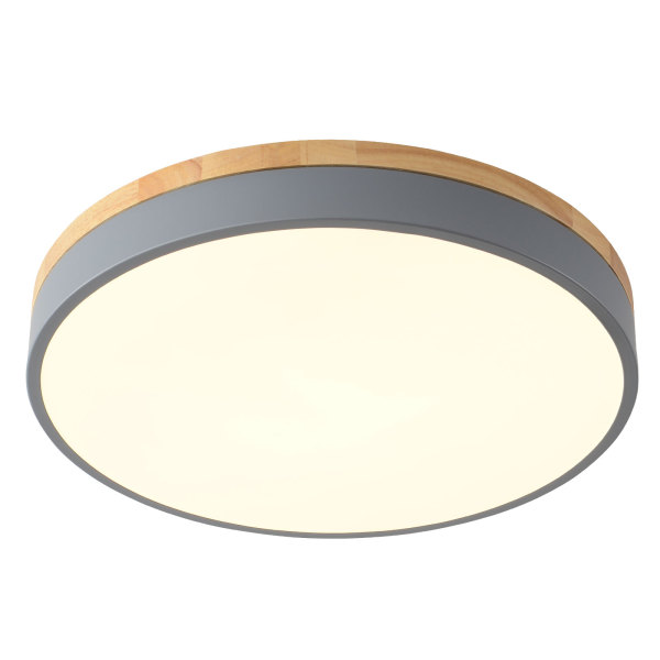 40CM plafond moderne à LEDs lampe en bois plafonnier 36W Dimmable rond éclairage de plafond balcon chambre