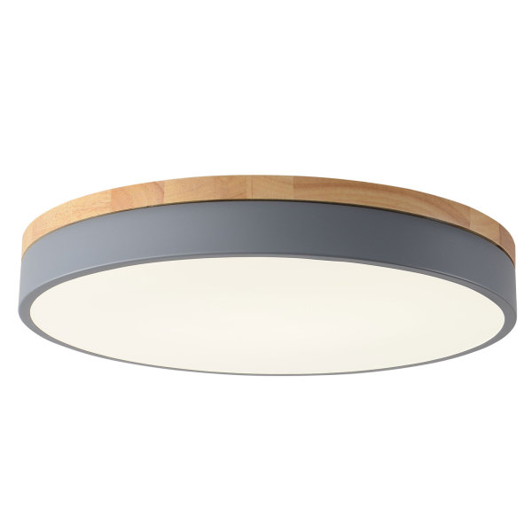 40CM plafond moderne à LEDs lampe en bois plafonnier 36W Dimmable rond éclairage de plafond balcon chambre