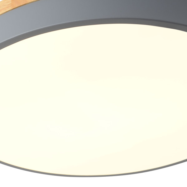 40CM plafond moderne à LEDs lampe en bois plafonnier 36W Dimmable rond éclairage de plafond balcon chambre