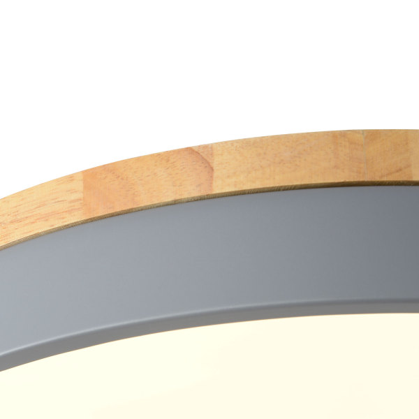 40CM plafond moderne à LEDs lampe en bois plafonnier 36W Dimmable rond éclairage de plafond balcon chambre