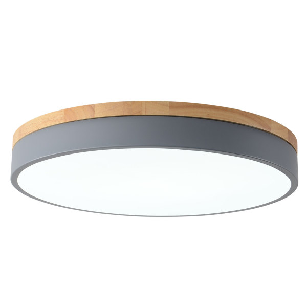 40CM plafond moderne à LEDs lampe en bois plafonnier 36W Dimmable rond éclairage de plafond balcon chambre