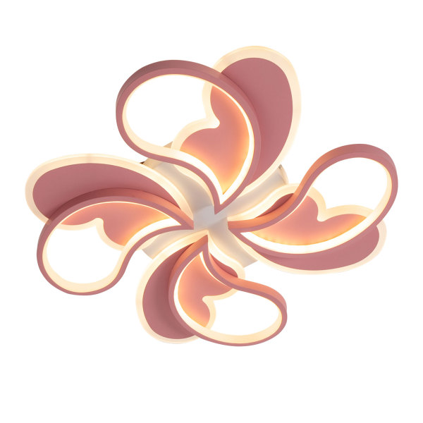 Plafonnier à intensité variable de 50 cm avec télécommande plafonnier pour salon plafonnier à LED encastré à intensité variable rose clair