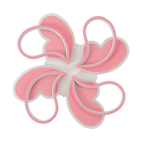 Plafonnier à intensité variable de 50 cm avec télécommande plafonnier pour salon plafonnier à LED encastré à intensité variable rose clair