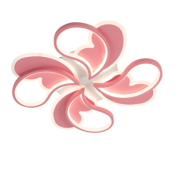 Plafonnier à intensité variable de 50 cm avec télécommande plafonnier pour salon plafonnier à LED encastré à intensité variable rose clair