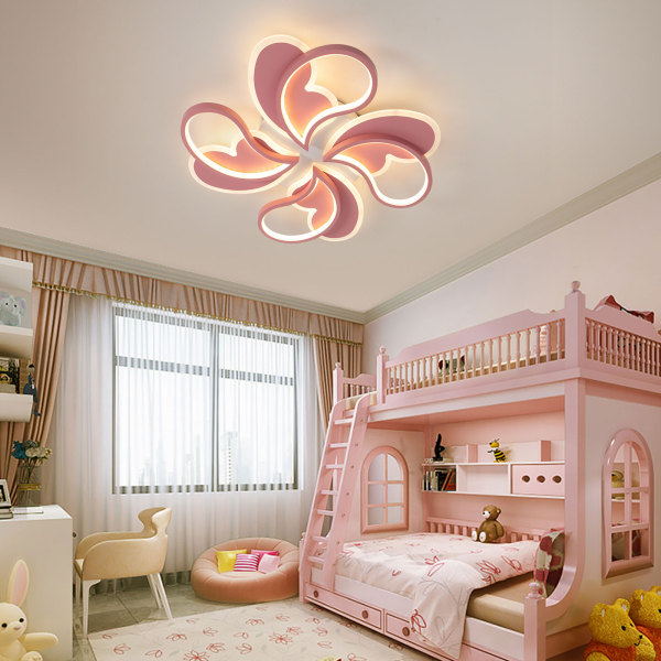 Plafonnier à intensité variable de 50 cm avec télécommande plafonnier pour salon plafonnier à LED encastré à intensité variable rose clair