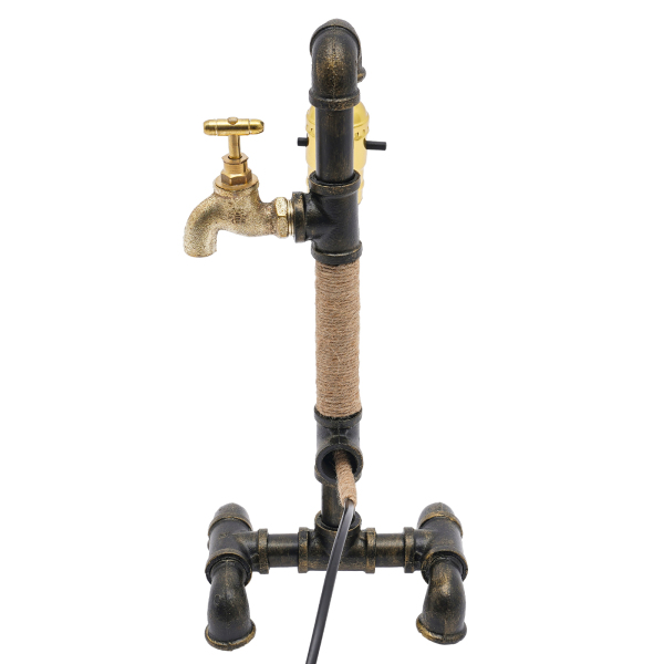 Lampe de table lampe de bureau lampe de conduite d'eau industrielle créative pour chevet (sans ampoule) Lampe de table lampe de bureau lampe de conduite d'eau industrielle créative pour chevet (sans ampoule)