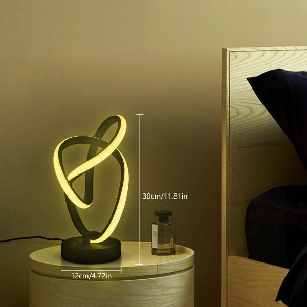 Lampe de table, lampe de chevet LED moderne, lampe de table moderne 10 W
