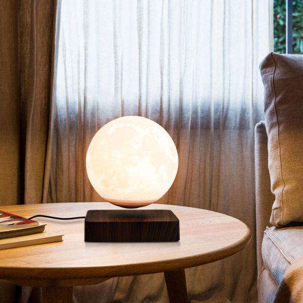 Lampe de lune en lévitation 3 couleurs - Veilleuse de table de lampe de lune d'impression 3D