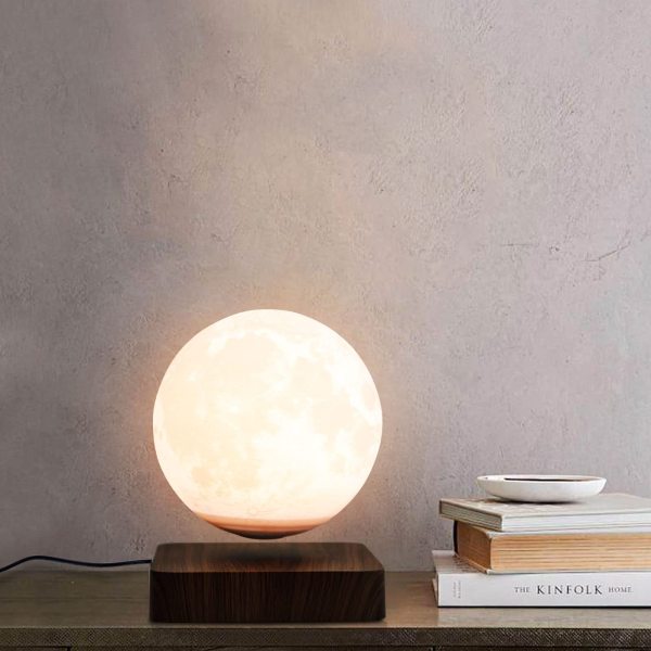 Lampe de lune en lévitation 3 couleurs - Veilleuse de table de lampe de lune d'impression 3D