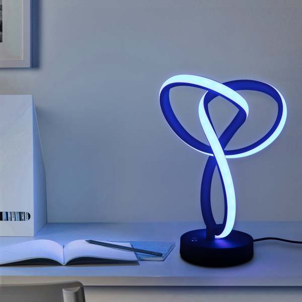 Lampe de chevet RGBW Lampe de table en spirale Touch Dimmable 10 Lampe de table couleur