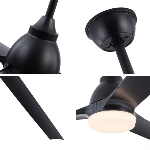 Lampe suspendue avec ventilateur de 42 pouces, inverseur de température