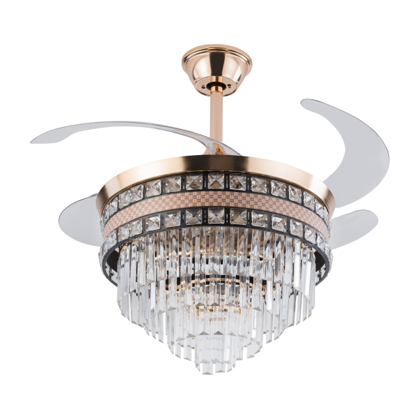 Éclairage de ventilateur de plafond moderne, éclairage de ventilateur de plafond de 42 pouces, éclairage de ventilateur de plafond avec télécommande