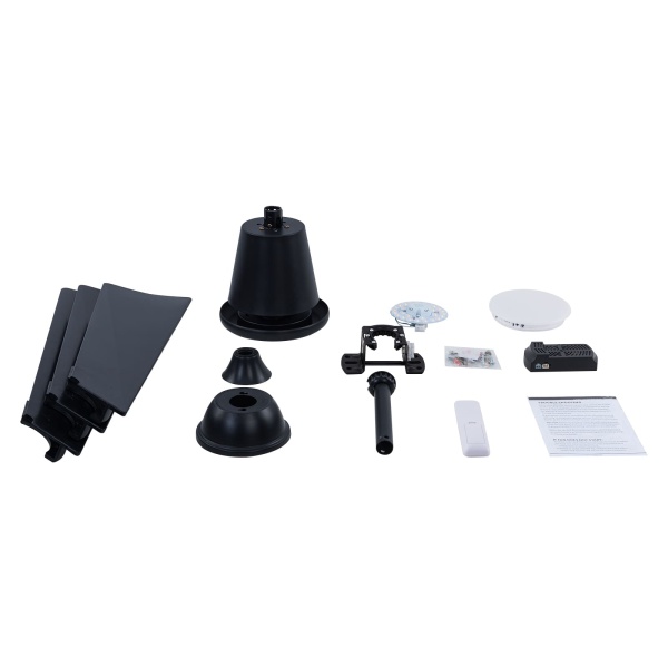 Lampe de ventilateur de plafond moderne 42 pouces avec télécommande, Lampe de ventilateur de plafond à deux voies, Trois températures de couleur (noir)