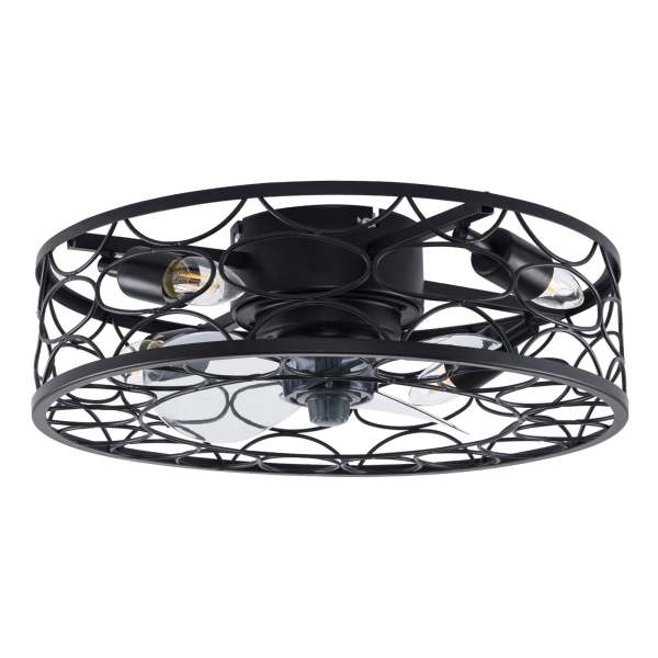 Yolancity Ventilateur de plafond avec éclairage, lampe avec ventilateur et télécommande minuteur, 6 niveaux réglables pour salon, salle à manger, chambre à coucher,