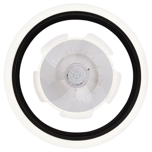 Ventilateur de plafond avec lumière à intensité variable 6 vitesses Lumière du ventilateur avec télécommande pour chambre, salon