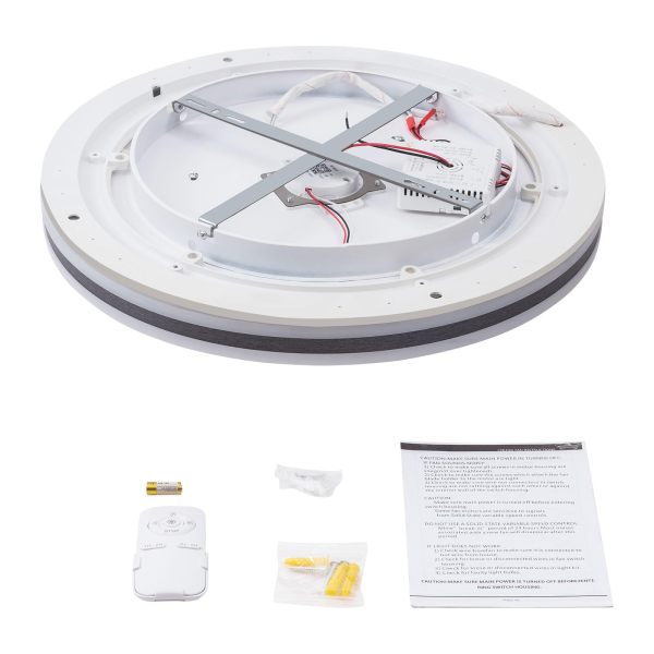 Ventilateur de plafond avec lumière à intensité variable 6 vitesses Lumière du ventilateur avec télécommande pour chambre, salon
