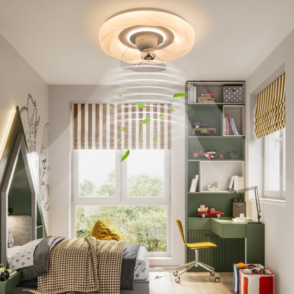 Ventilateur de Plafond avec lumières - Lumière de Ventilateur à 6 Vitesses avec télécommande pour chambre à coucher, salon et salle à manger