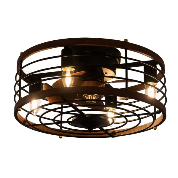 Suspension de ventilateur de 18 pouces BT263 Plafond Marron - Sans source de lumière