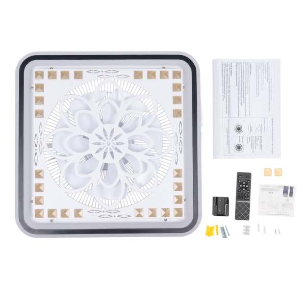 éclairage de ventilateur de plafond moderne à intensité variable 32 W, luminaire de ventilateur de plafond de 19,3