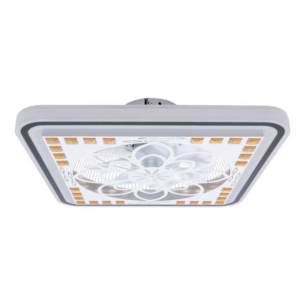 éclairage de ventilateur de plafond moderne à intensité variable 32 W, luminaire de ventilateur de plafond de 19,3