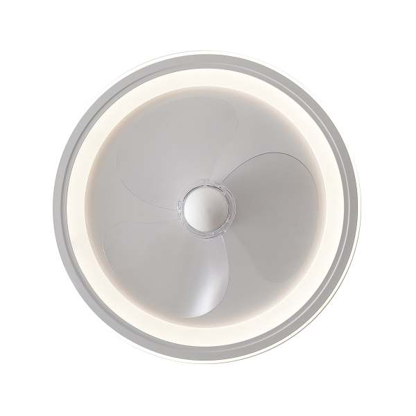 Ventilateur de plafond avec lumière encastrée Ventilateur de plafond LED moderne de 19,7 pouces avec profil bas à intensité variable, télécommande